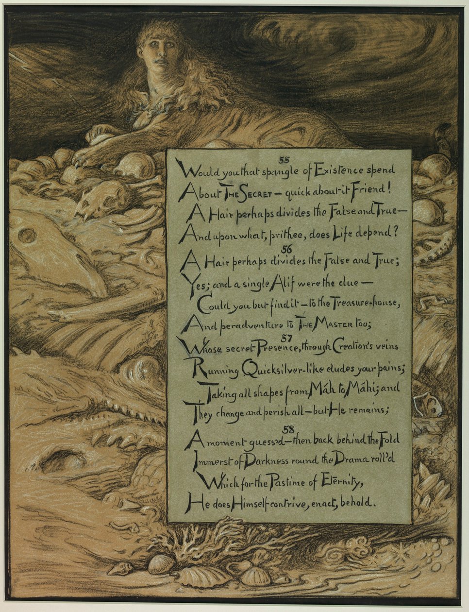 (Ilustração para o Rubáiyát de Omar Khayyám) O Destino Inevitável de Elihu Vedder