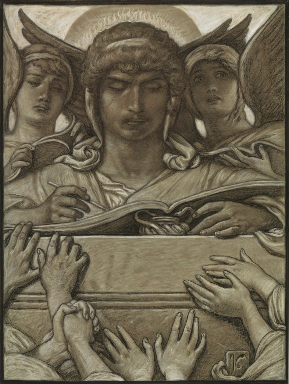 (Ilustração para o Rubáiyát de Omar Khayyám) O Anjo Gravador de Elihu Vedder
