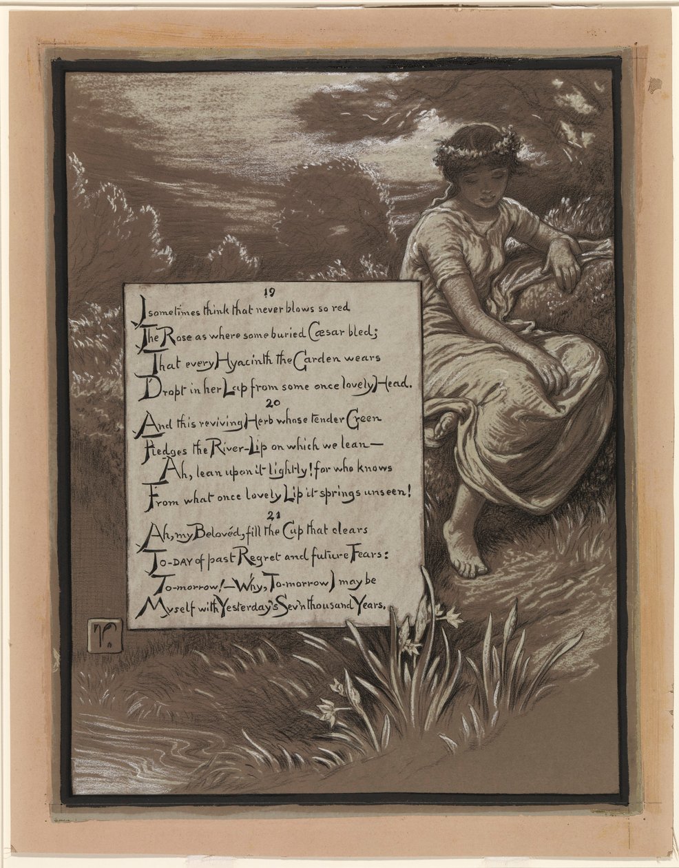 (Ilustração para o Rubáiyát de Omar Khayyám) O Lábio do Rio de Elihu Vedder