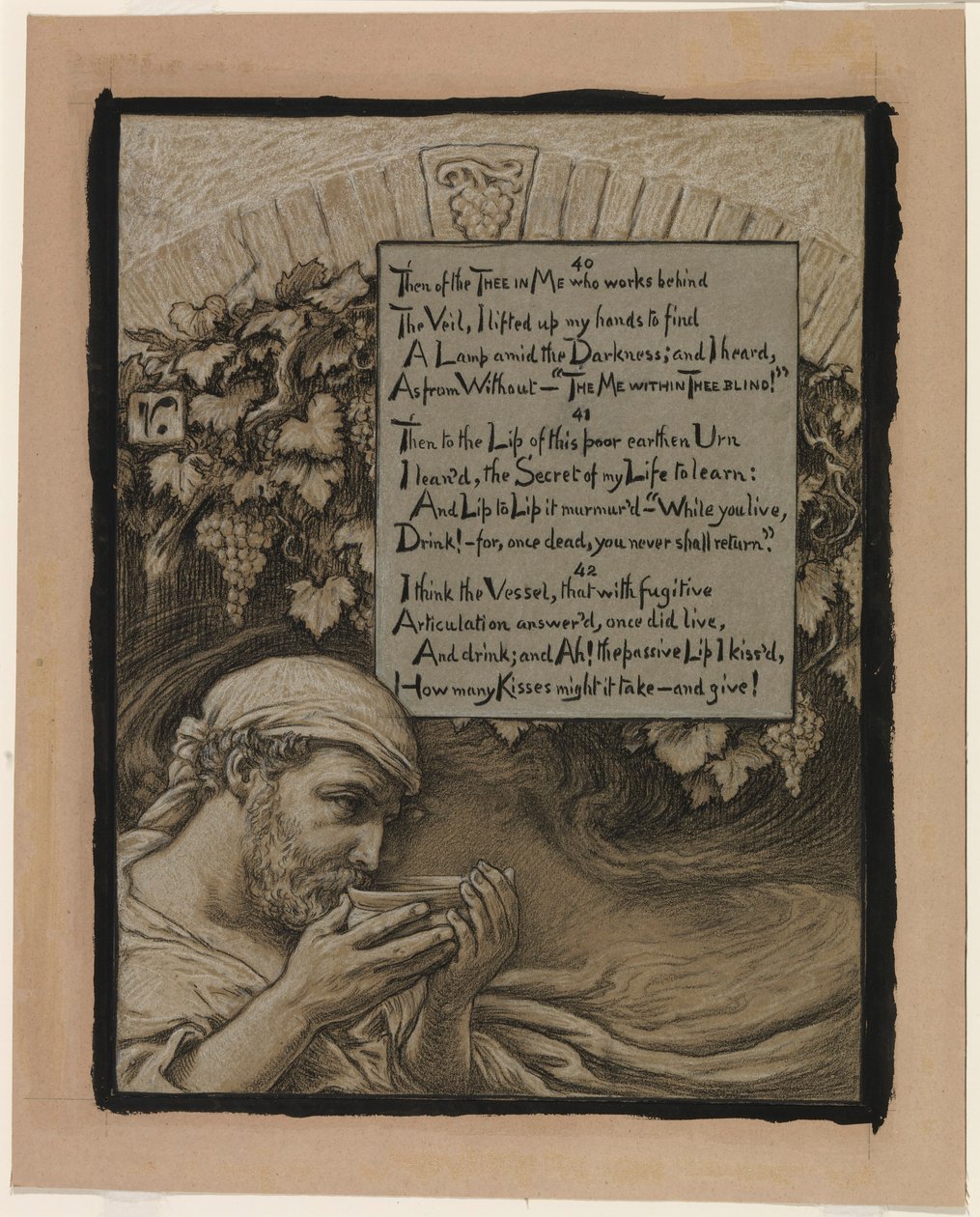 (Ilustração para o Rubáiyát de Omar Khayyám) A Alma da Taça de Elihu Vedder