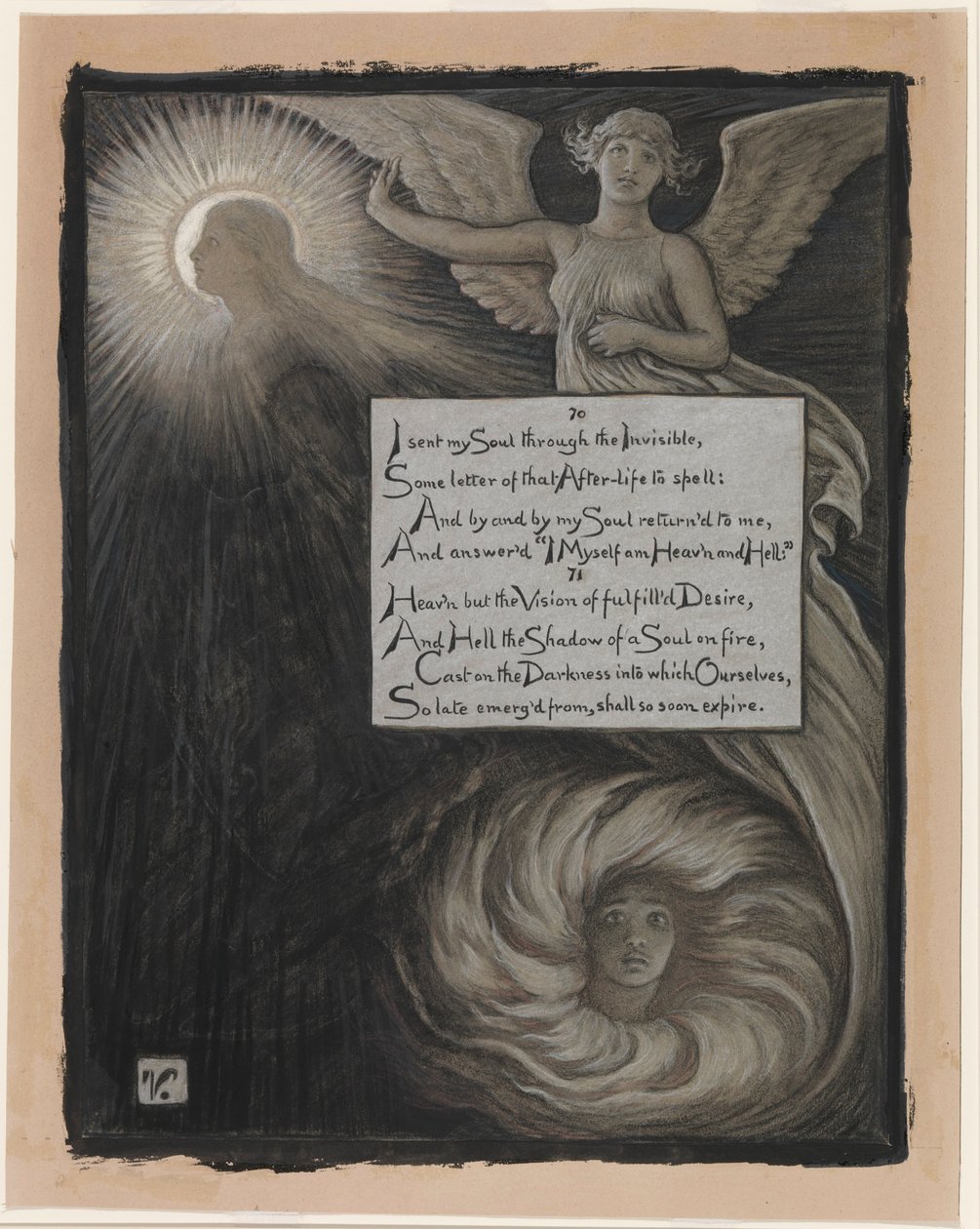 (Ilustração para o Rubáiyát de Omar Khayyám) A resposta da alma de Elihu Vedder