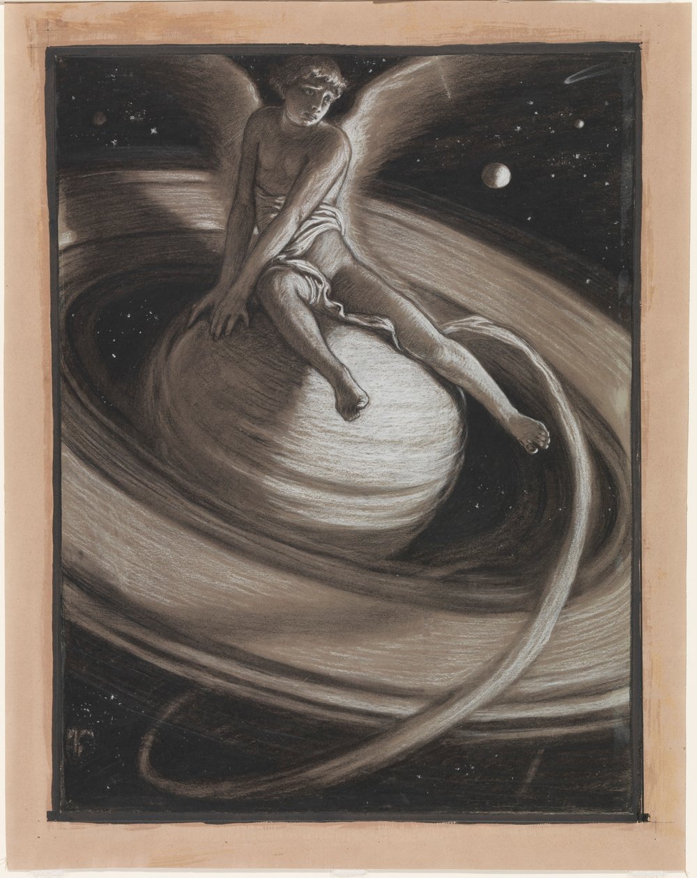 (Ilustração para o Rubáiyát de Omar Khayyám) O Trono de Saturno de Elihu Vedder