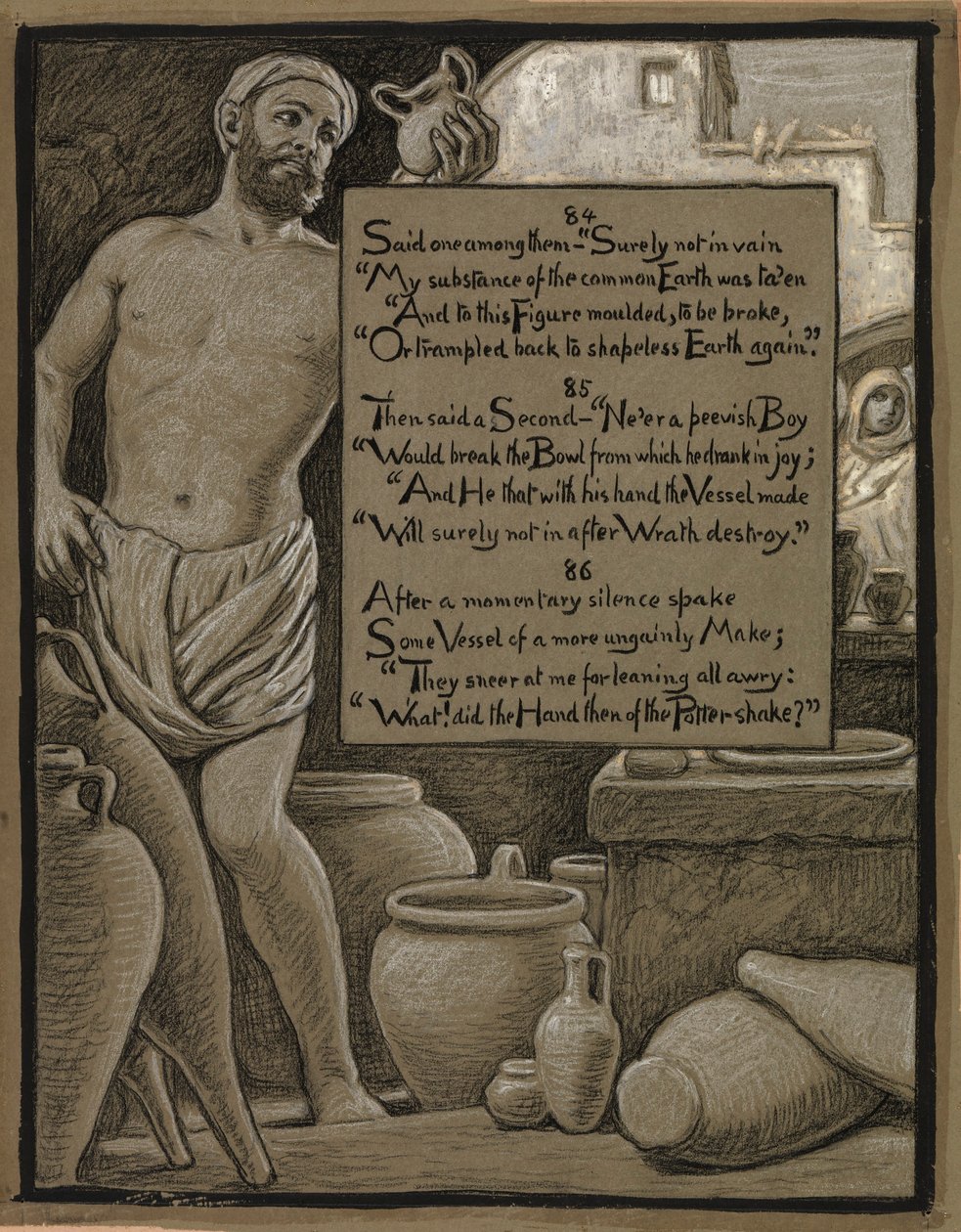 (Ilustração para o Rubáiyát de Omar Khayyám) O Pote Indigno de Elihu Vedder