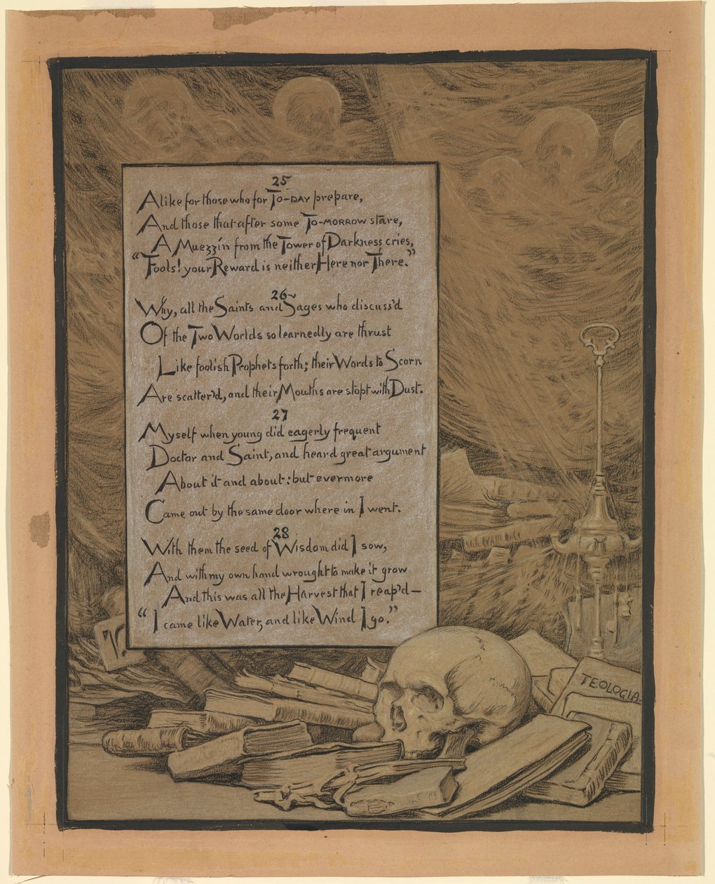 (Ilustração para o Rubáiyát de Omar Khayyám) Teologia de Elihu Vedder