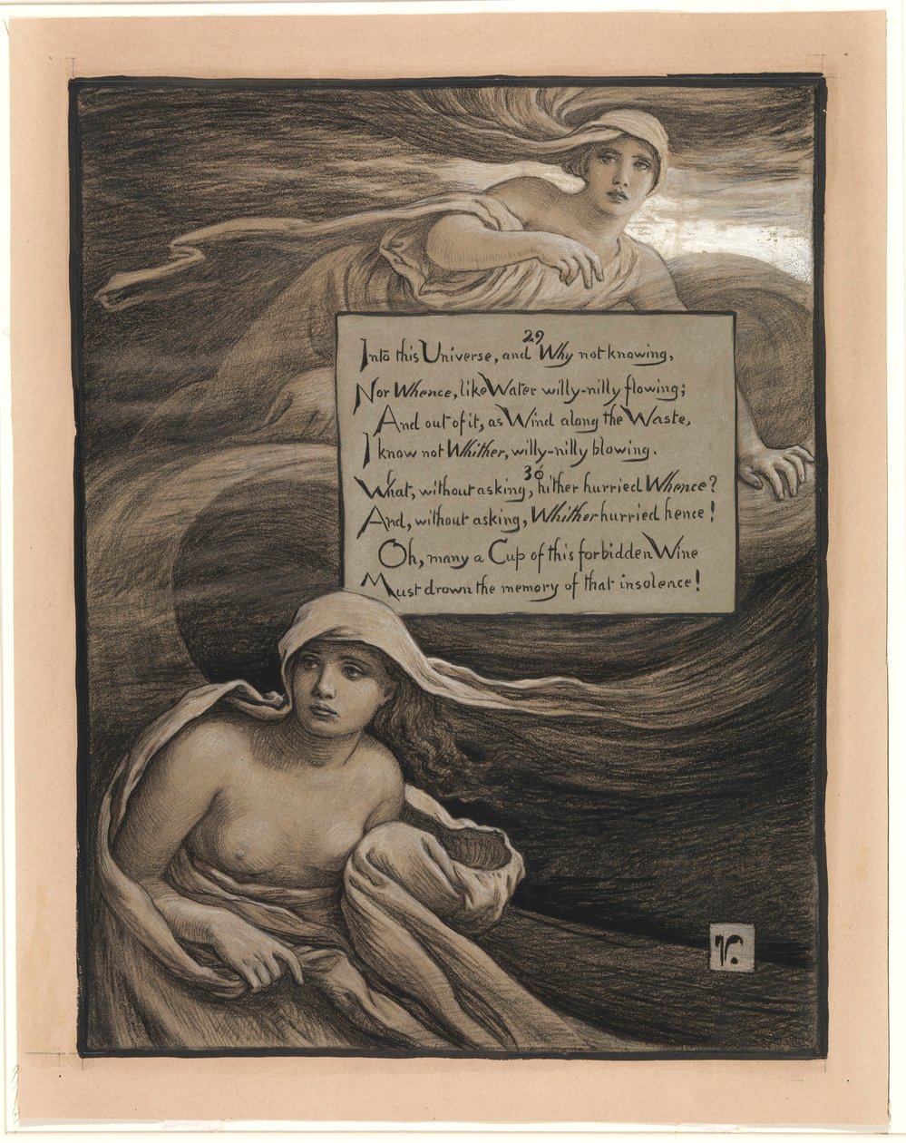 (Ilustração para o Rubáiyát de Omar Khayyám) De onde e para onde de Elihu Vedder