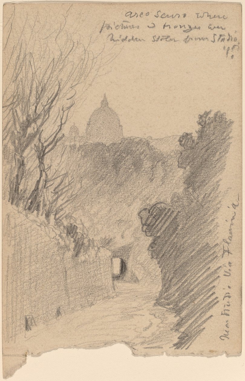 Arco Oscuro - Sobre a Via Flaminia de Elihu Vedder