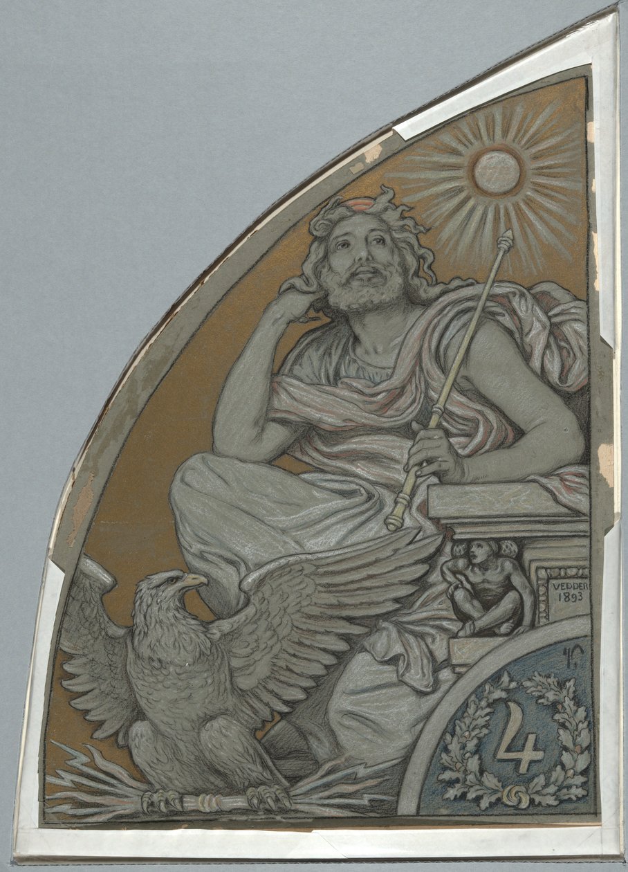 Desenho animado para Júpiter de Elihu Vedder