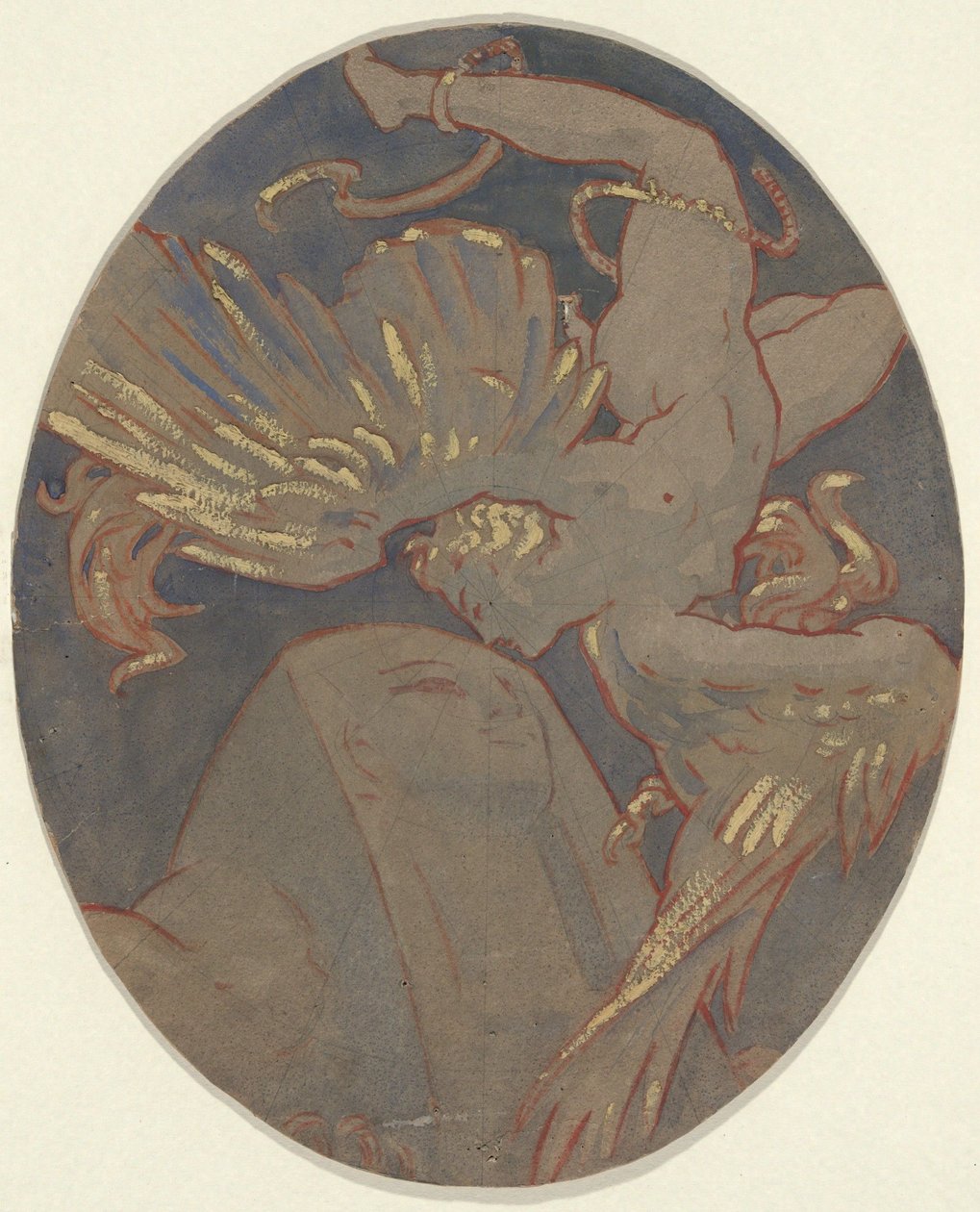 Cópia do teto de Rondel-Sargent no Museu de Belas Artes de Boston de Elihu Vedder