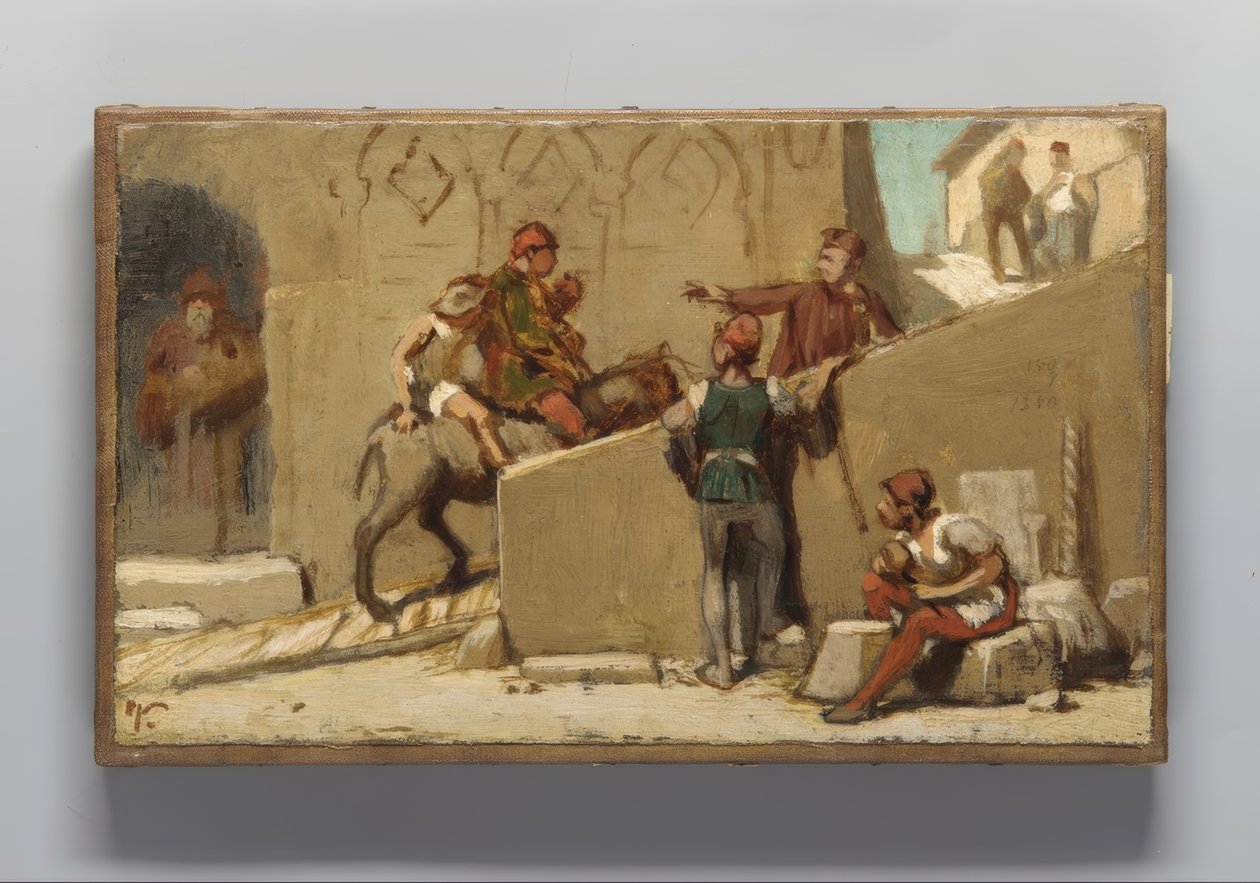 A fábula do moleiro, do seu filho e do burro. de Elihu Vedder
