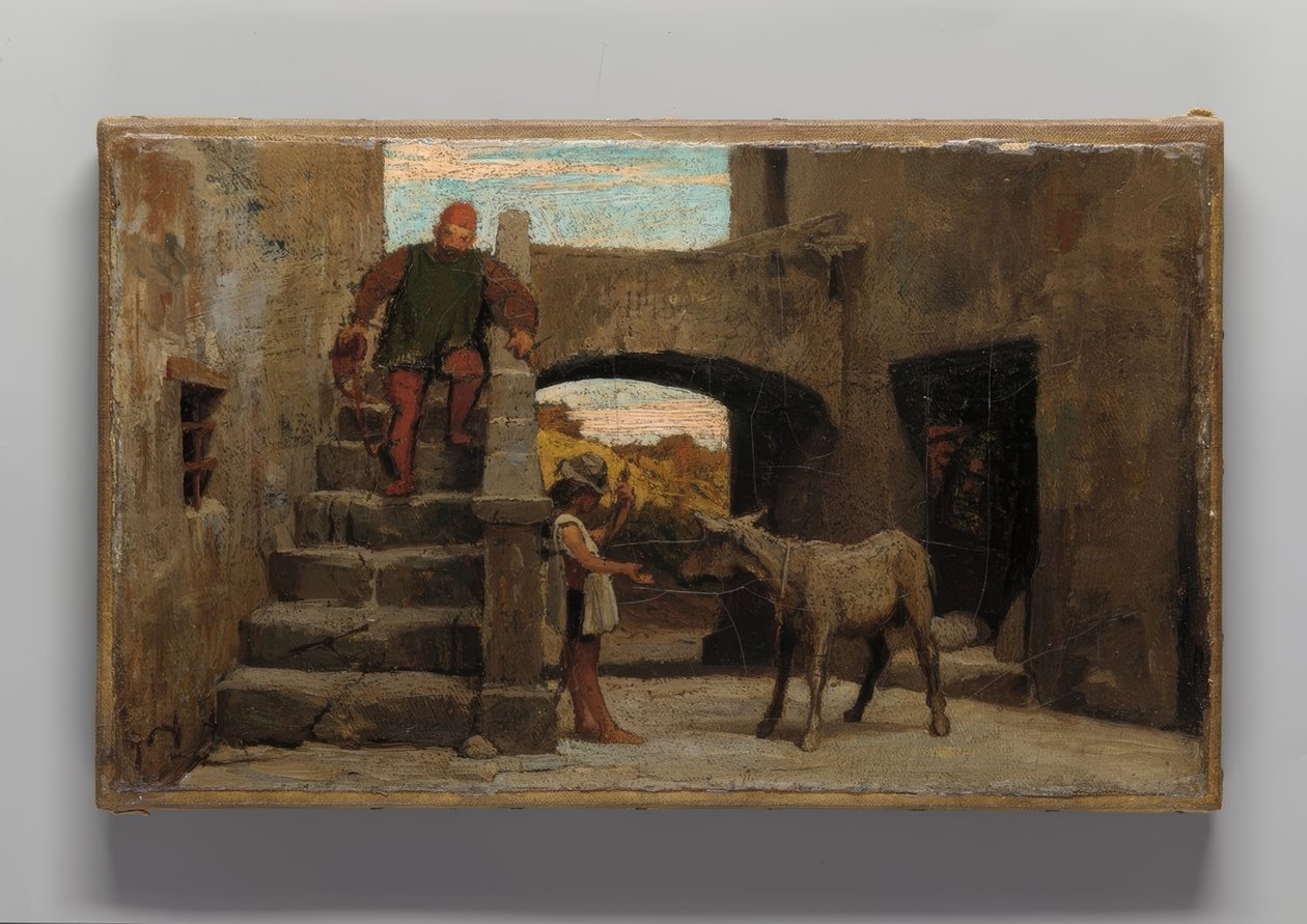 A fábula do moleiro, do seu filho e do burro. de Elihu Vedder