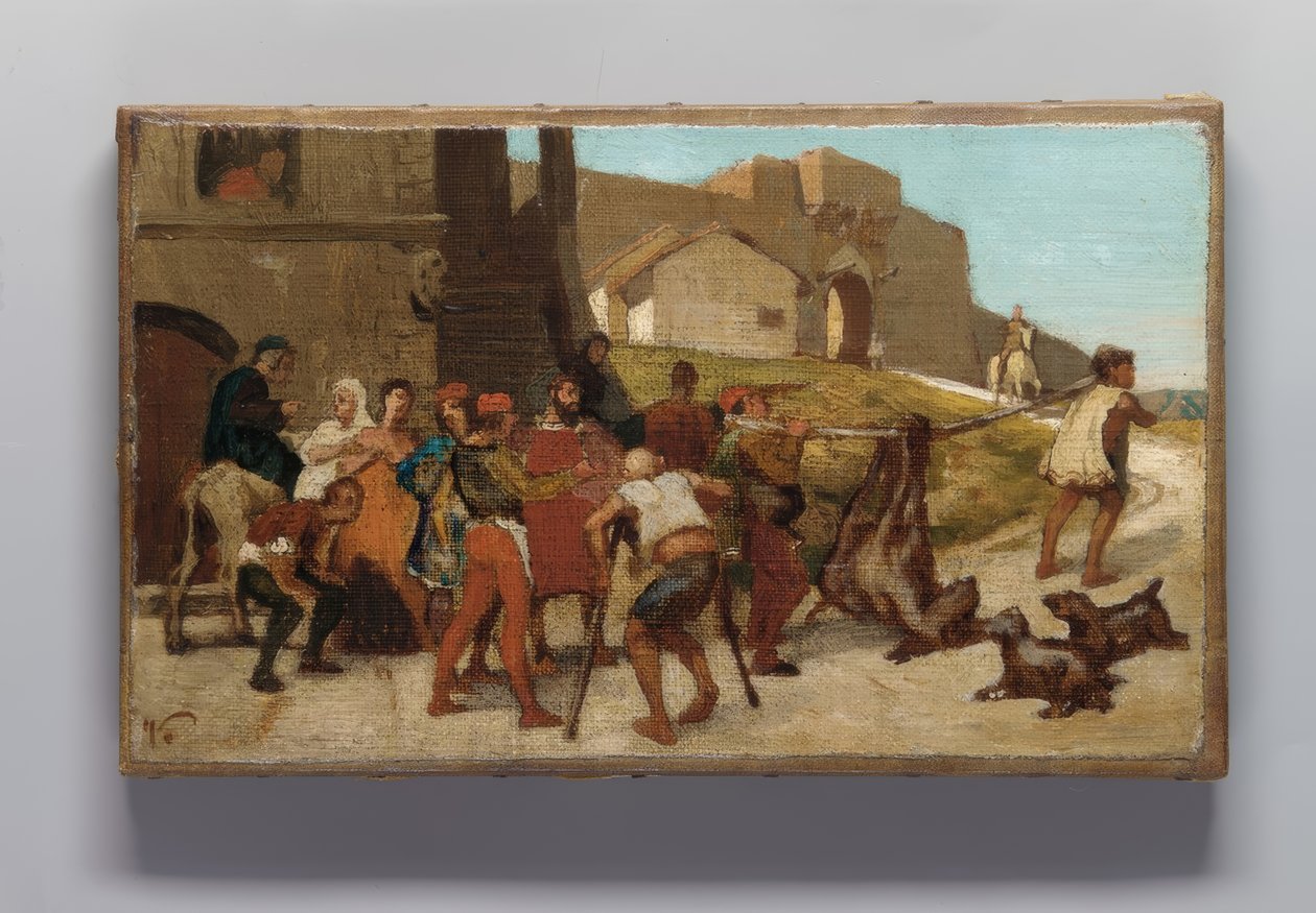 A fábula do moleiro, do seu filho e do burro. de Elihu Vedder