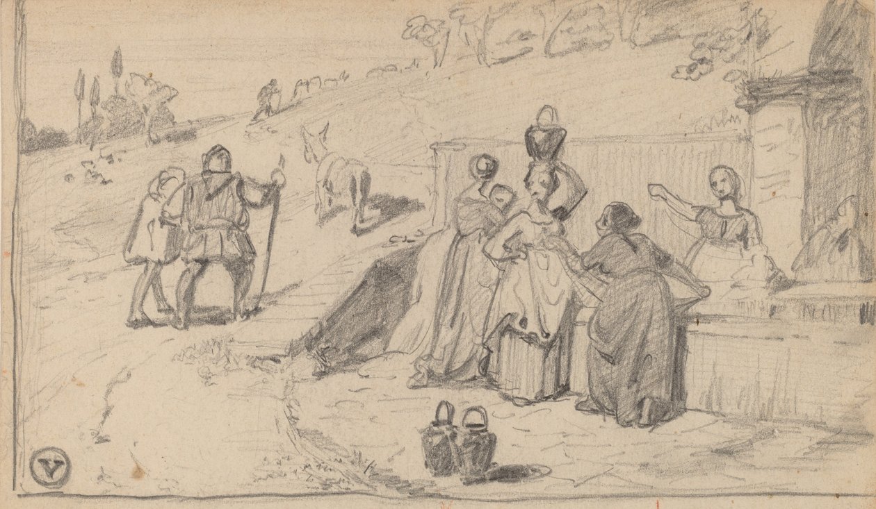 Pai e Filho, c. 1859. de Elihu Vedder