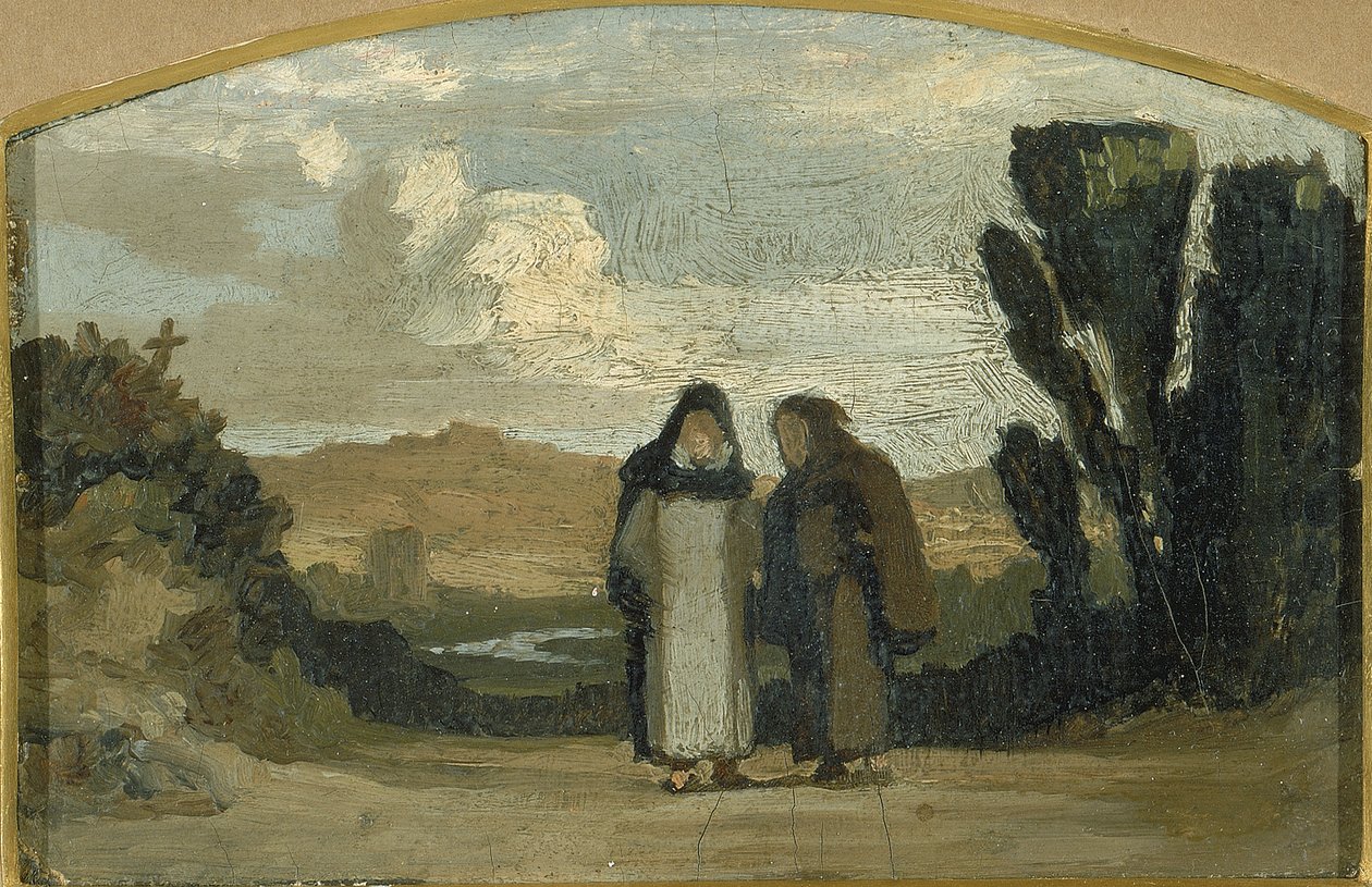 Monges na Via Ápia, ca. 1865. de Elihu Vedder