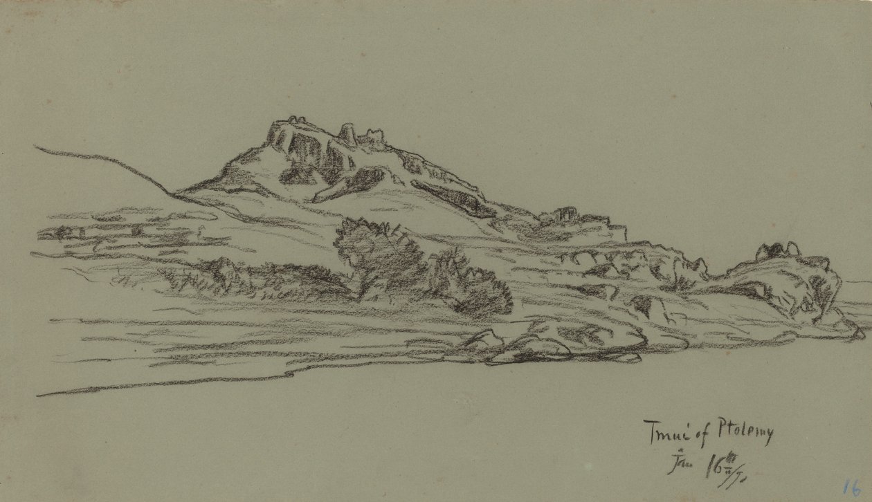 Viagem do Nilo, Tmui de Ptolomeu, 1890. de Elihu Vedder