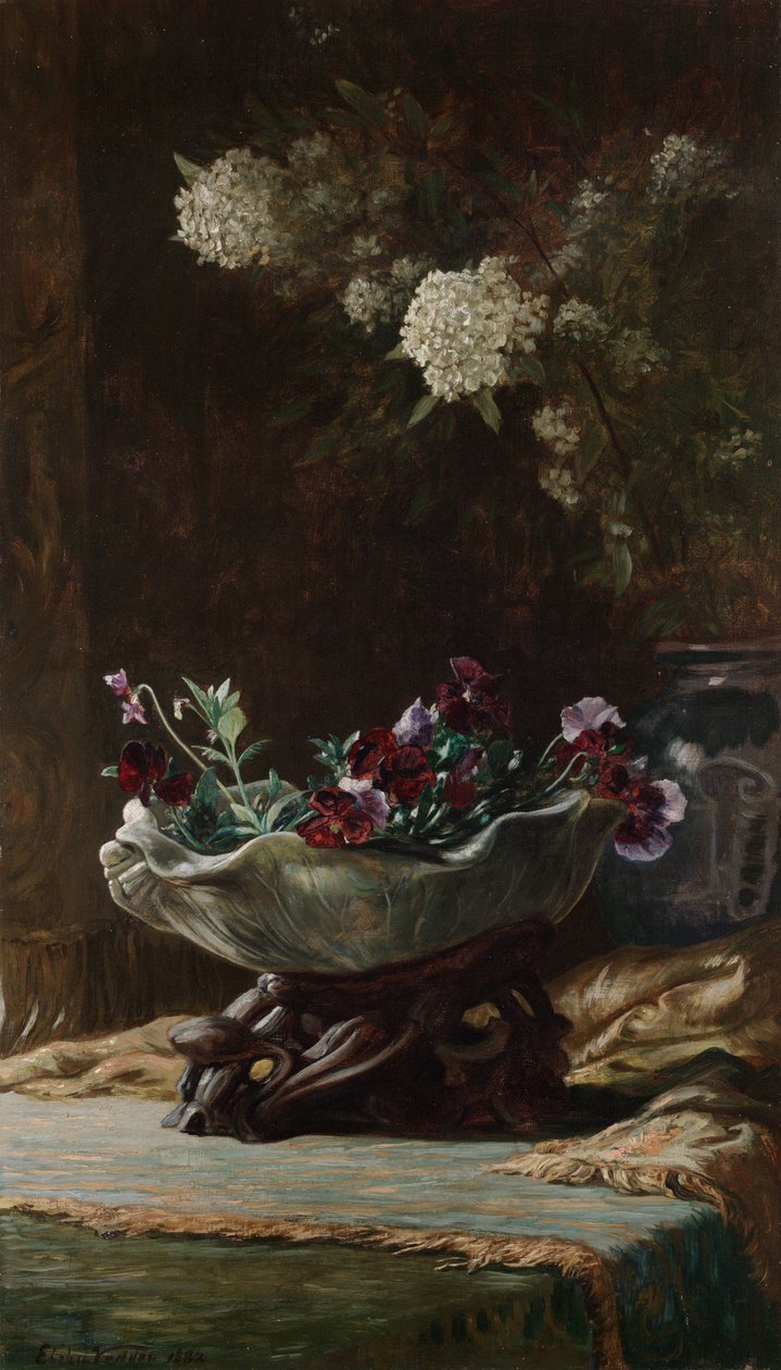 Violetas e espireias de Elihu Vedder