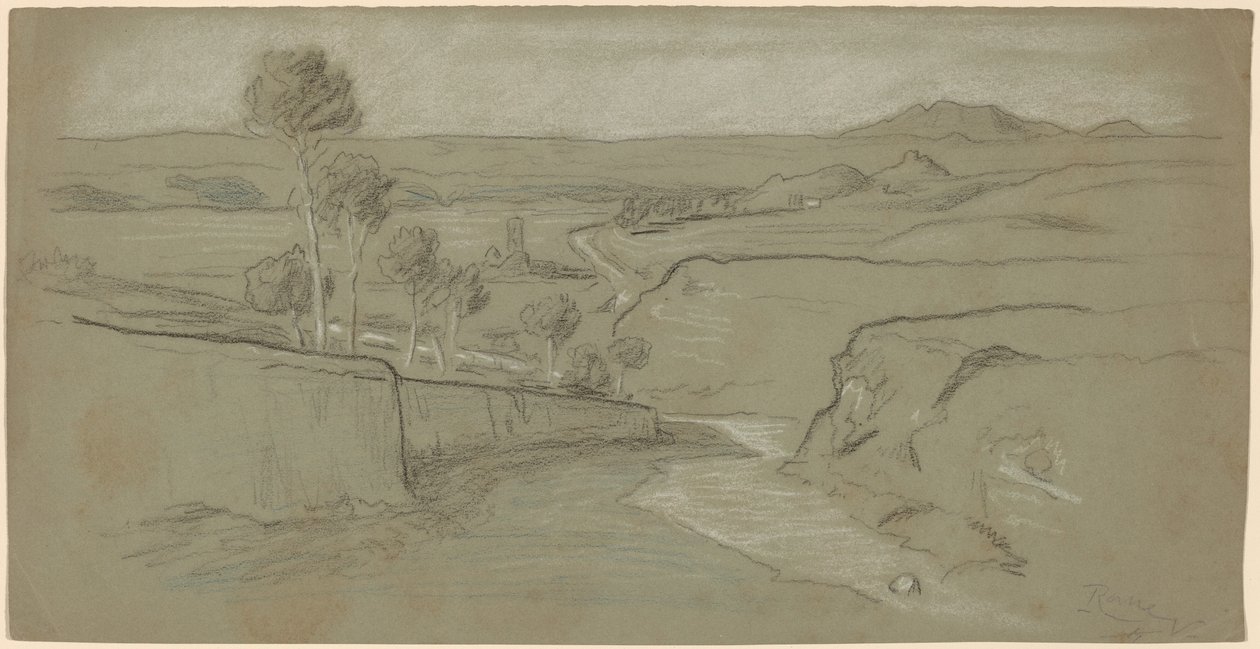 Paisagem romana de Elihu Vedder