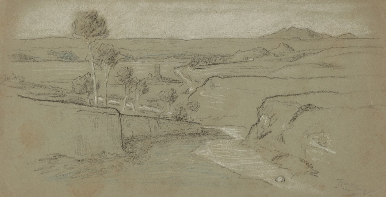 Paisagem Romana, c. 1900. de Elihu Vedder