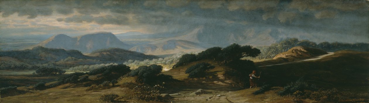 Tempestade na Úmbria, 1875 de Elihu Vedder