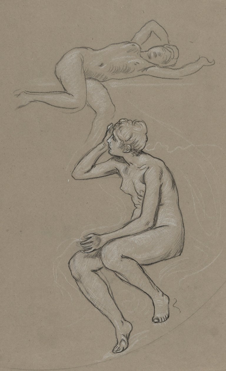 Estudos para a Figura da Primavera de Elihu Vedder