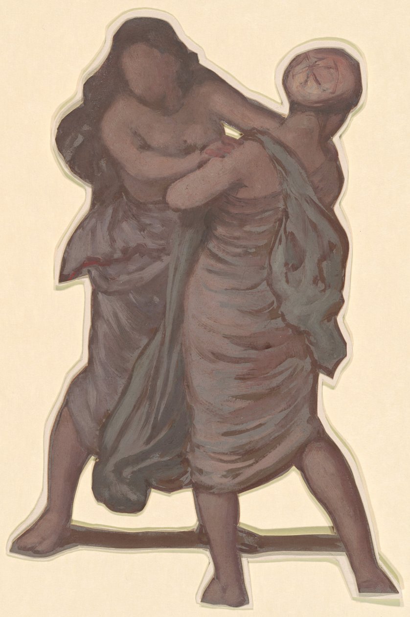 Estudo para "Banho de Meninas Gregas" de Elihu Vedder