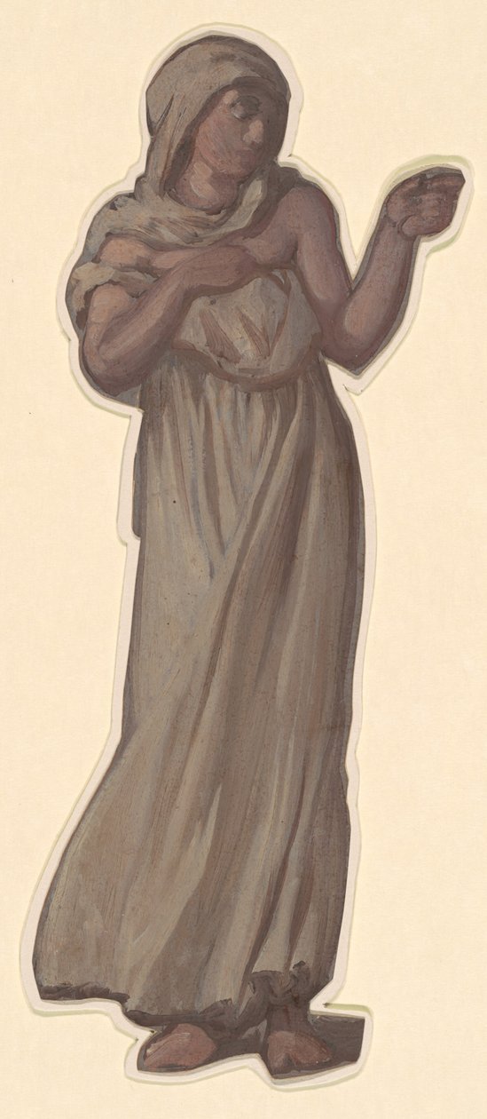 Estudo para "Banho de Meninas Gregas" de Elihu Vedder