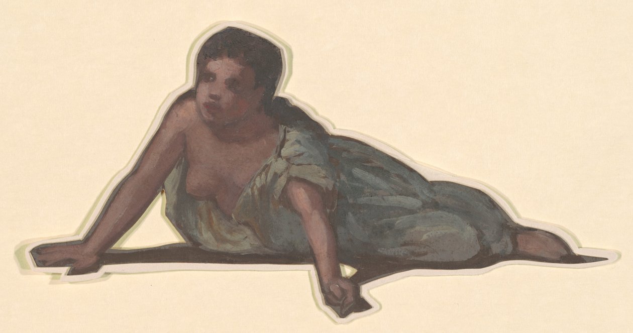 Estudo para "Banho de Meninas Gregas" de Elihu Vedder