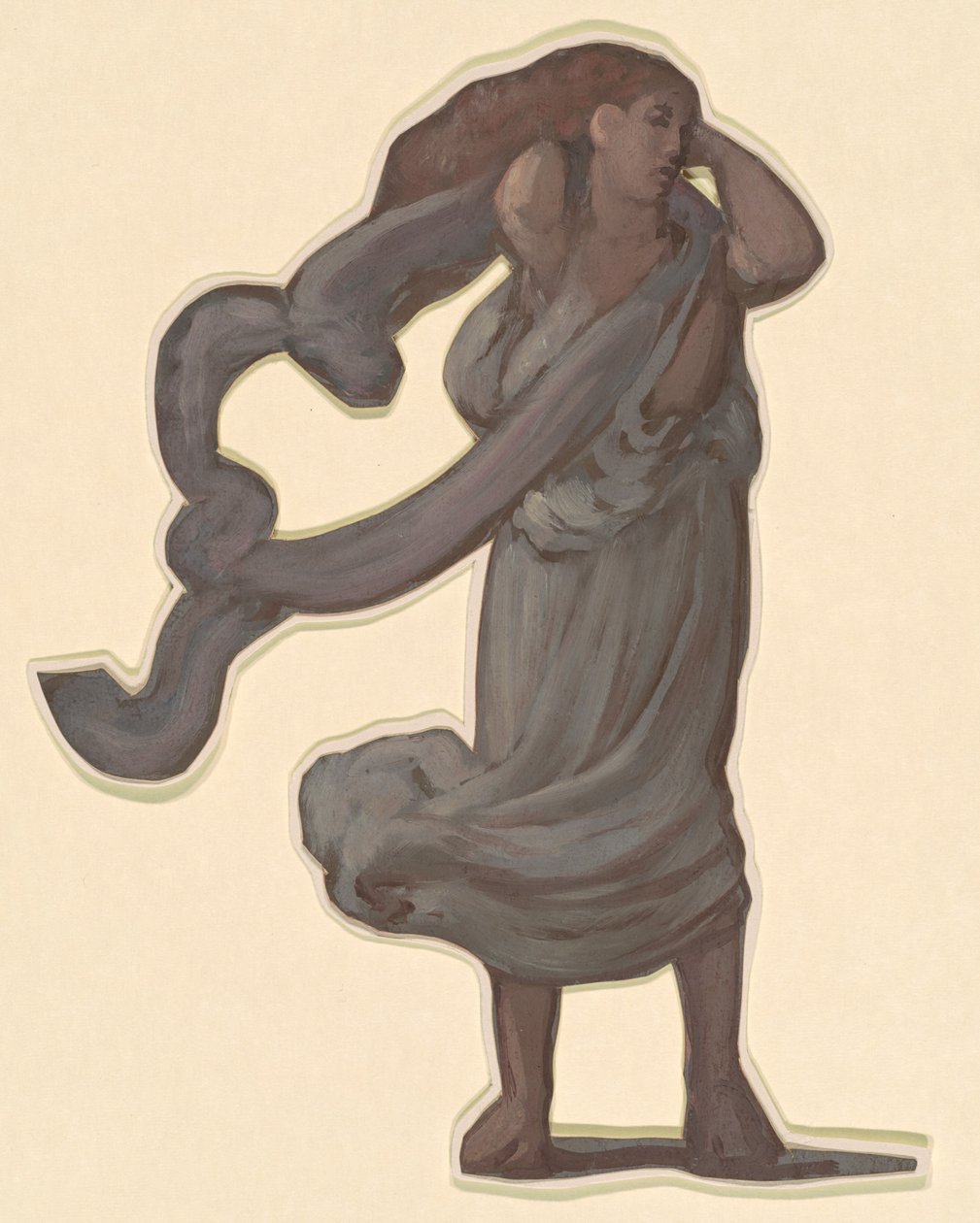 Estudo para "Banho de Meninas Gregas" de Elihu Vedder