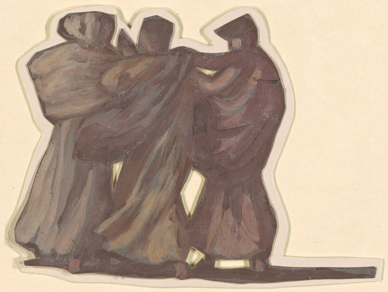 Estudo para banho de meninas gregas, c. 1872. de Elihu Vedder