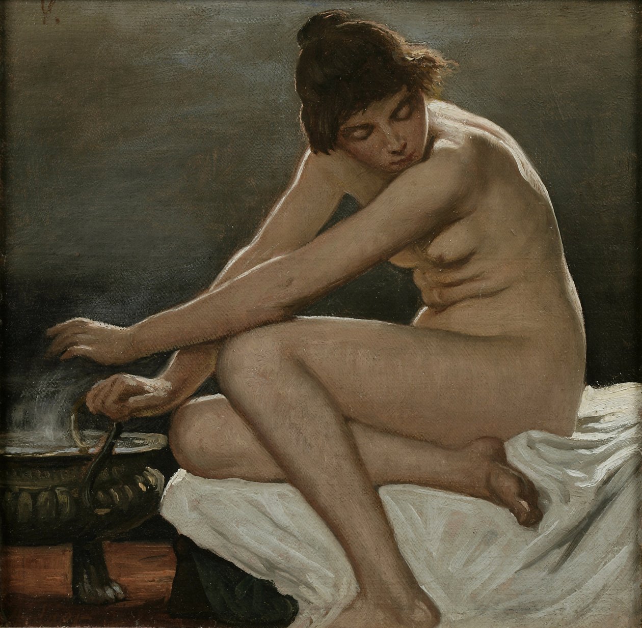 Estude para La Strega, a bruxa de Elihu Vedder