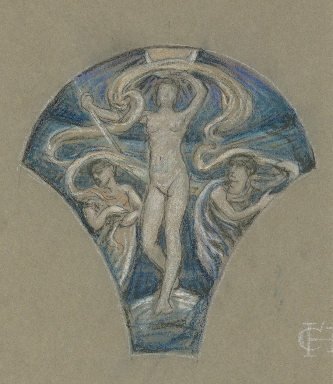 Estudo para Luna de Elihu Vedder