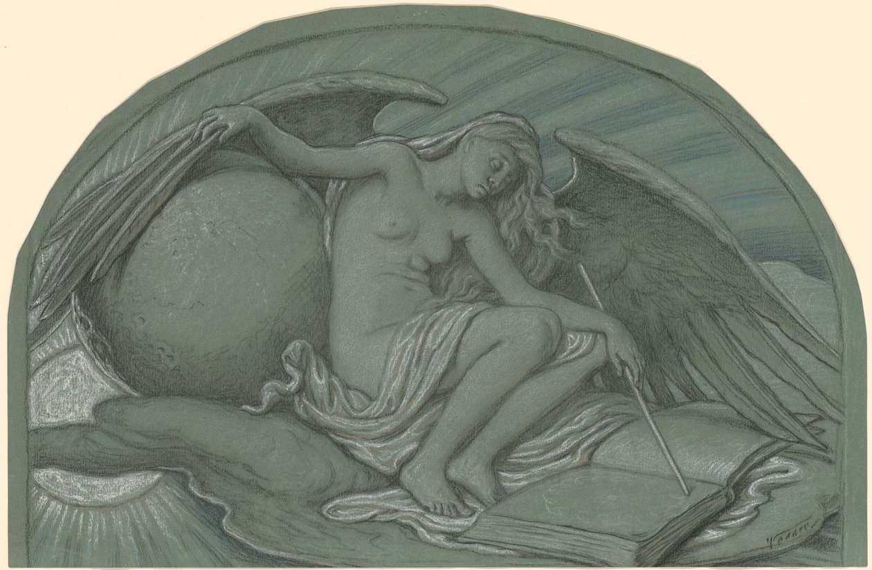 Estudo para "O Eclipse do Sol pela Lua" de Elihu Vedder