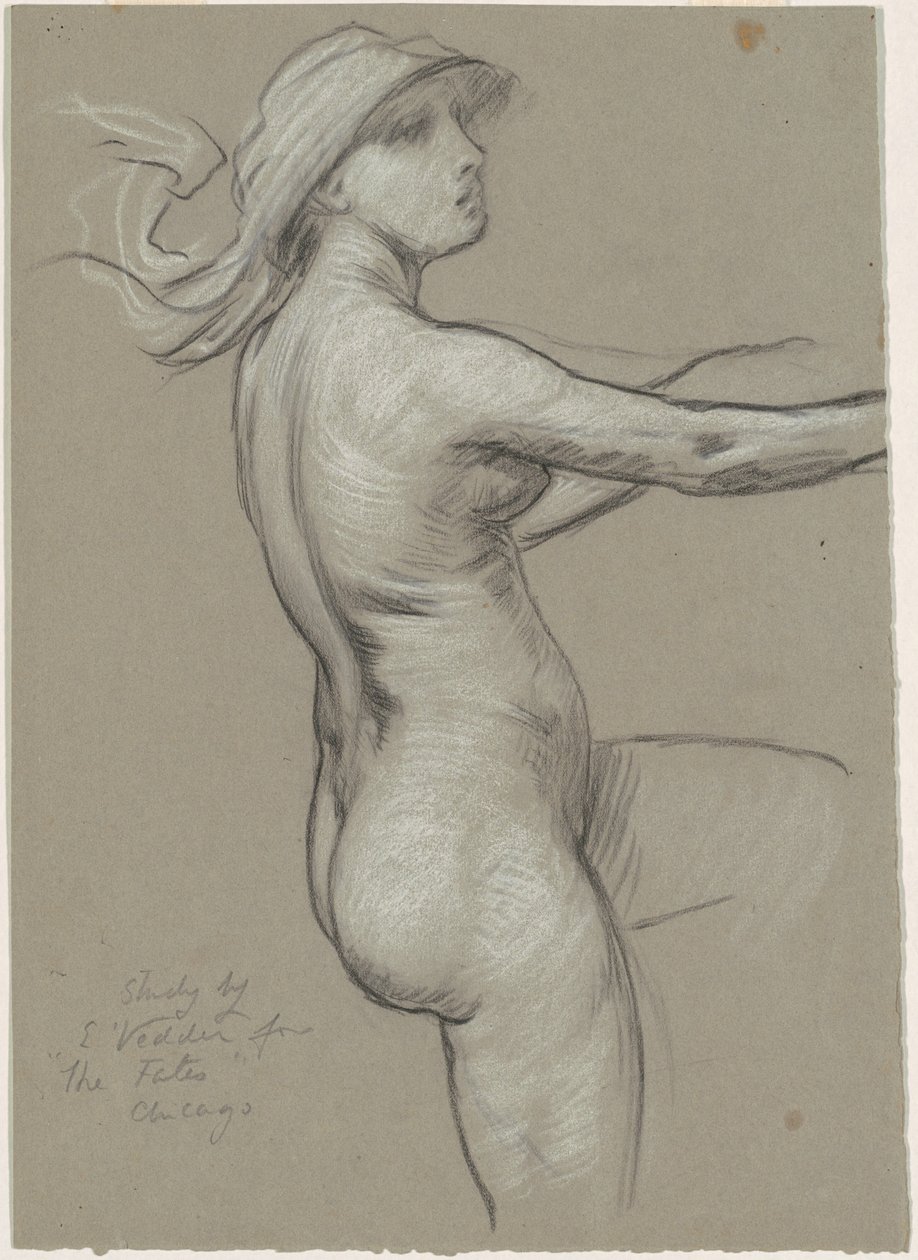 Estudo para "The Fates Gathering in the Stars" de Elihu Vedder