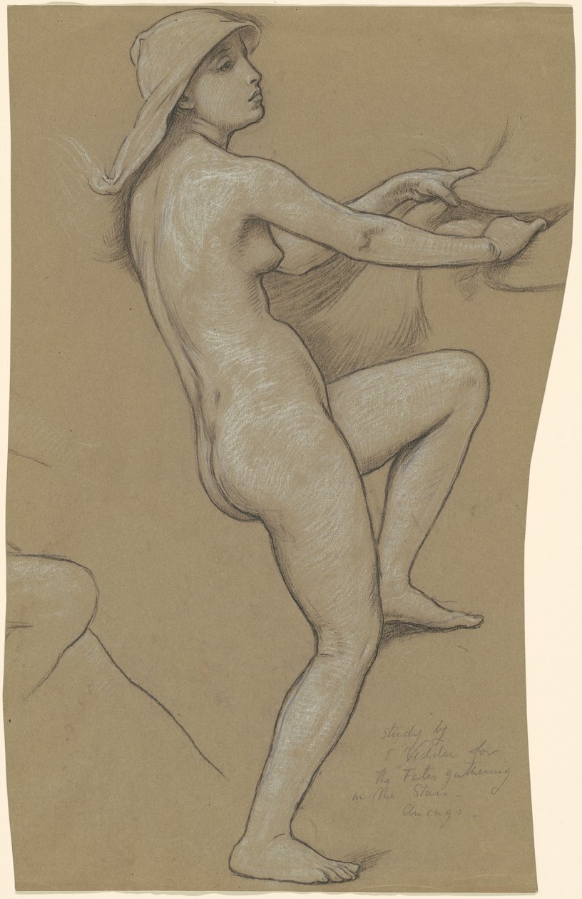 Estudo para The Fates Gathering in the Stars, c. 1884-1887. de Elihu Vedder
