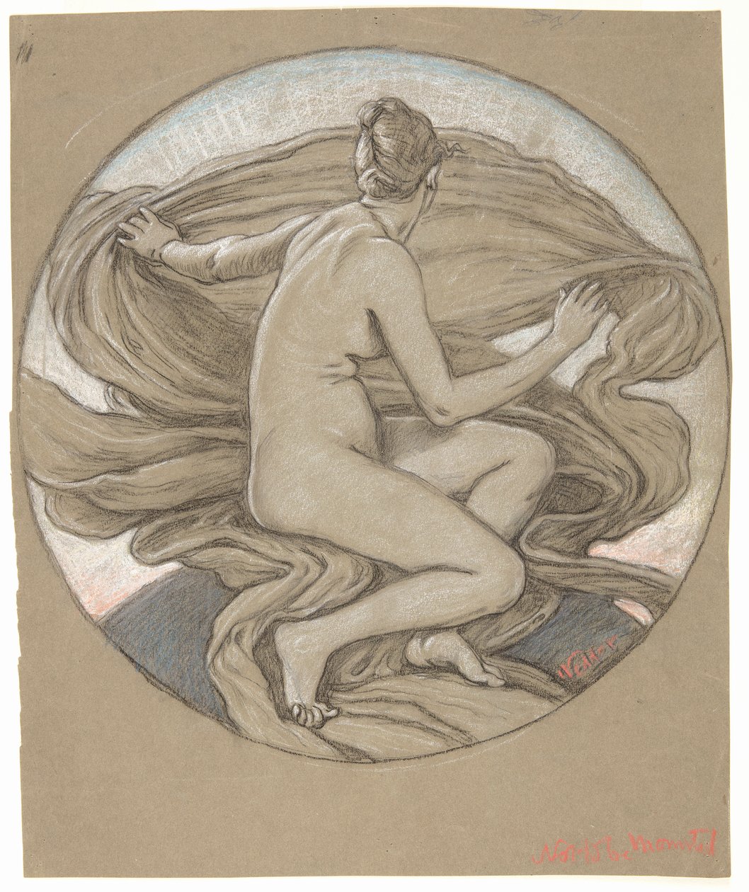 Estudo para "A Glória da Manhã" de Elihu Vedder