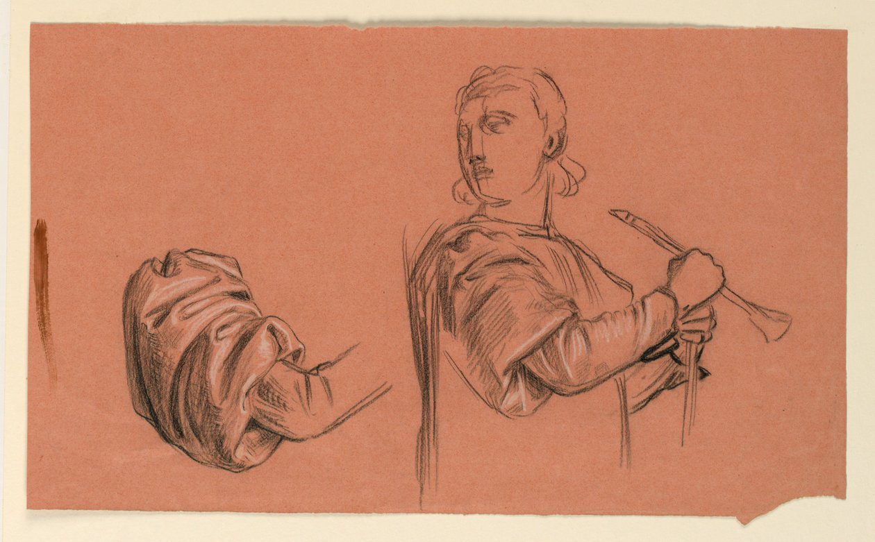 Estudo para "Procissão de casamento" de Elihu Vedder