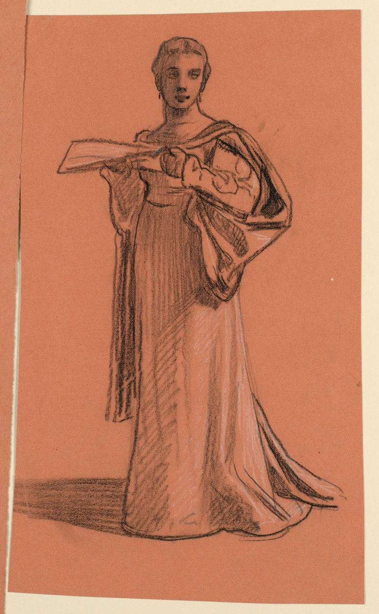 Estudo para "Procissão de casamento" de Elihu Vedder