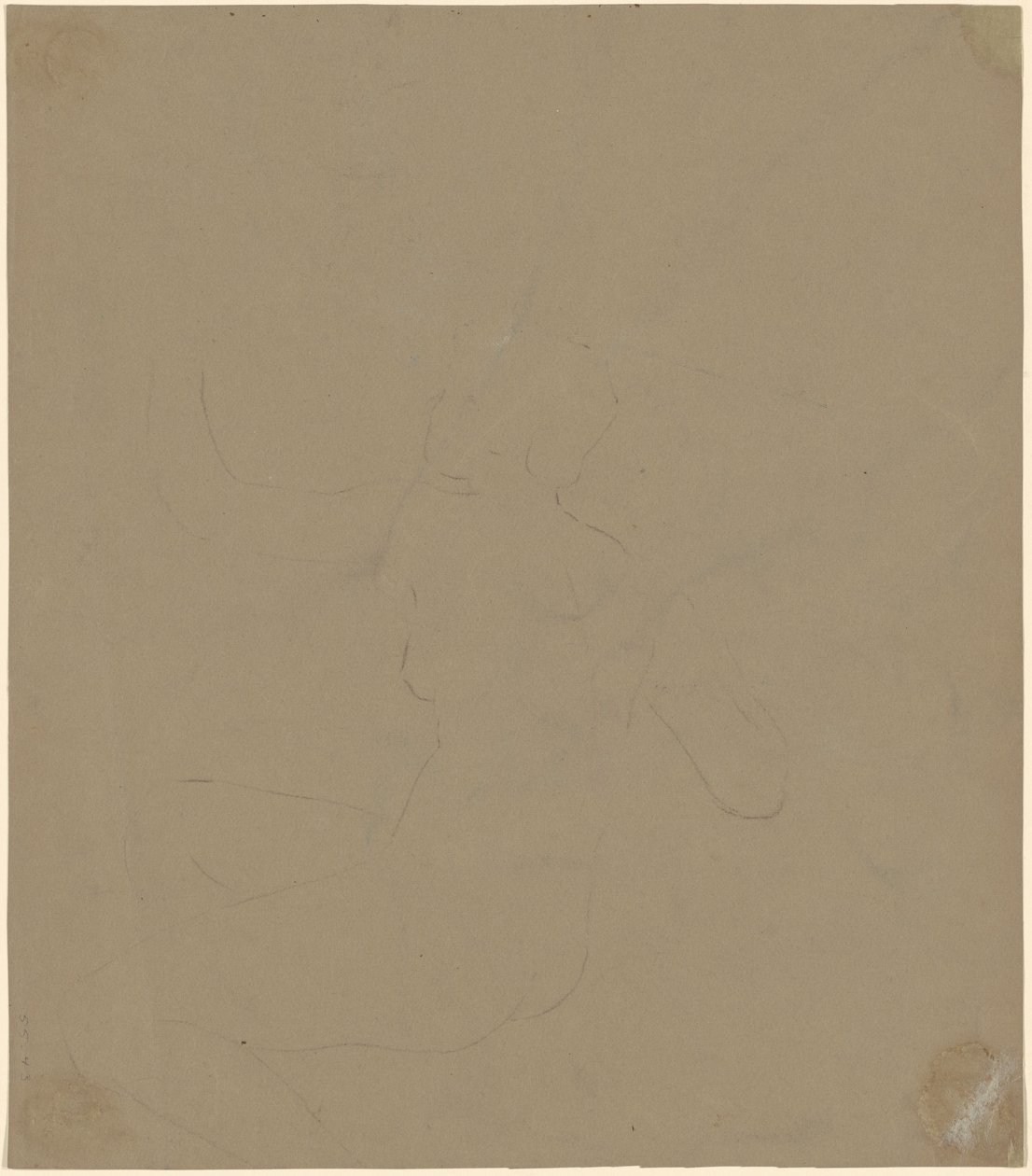 Estudo de um nu feminino de Elihu Vedder