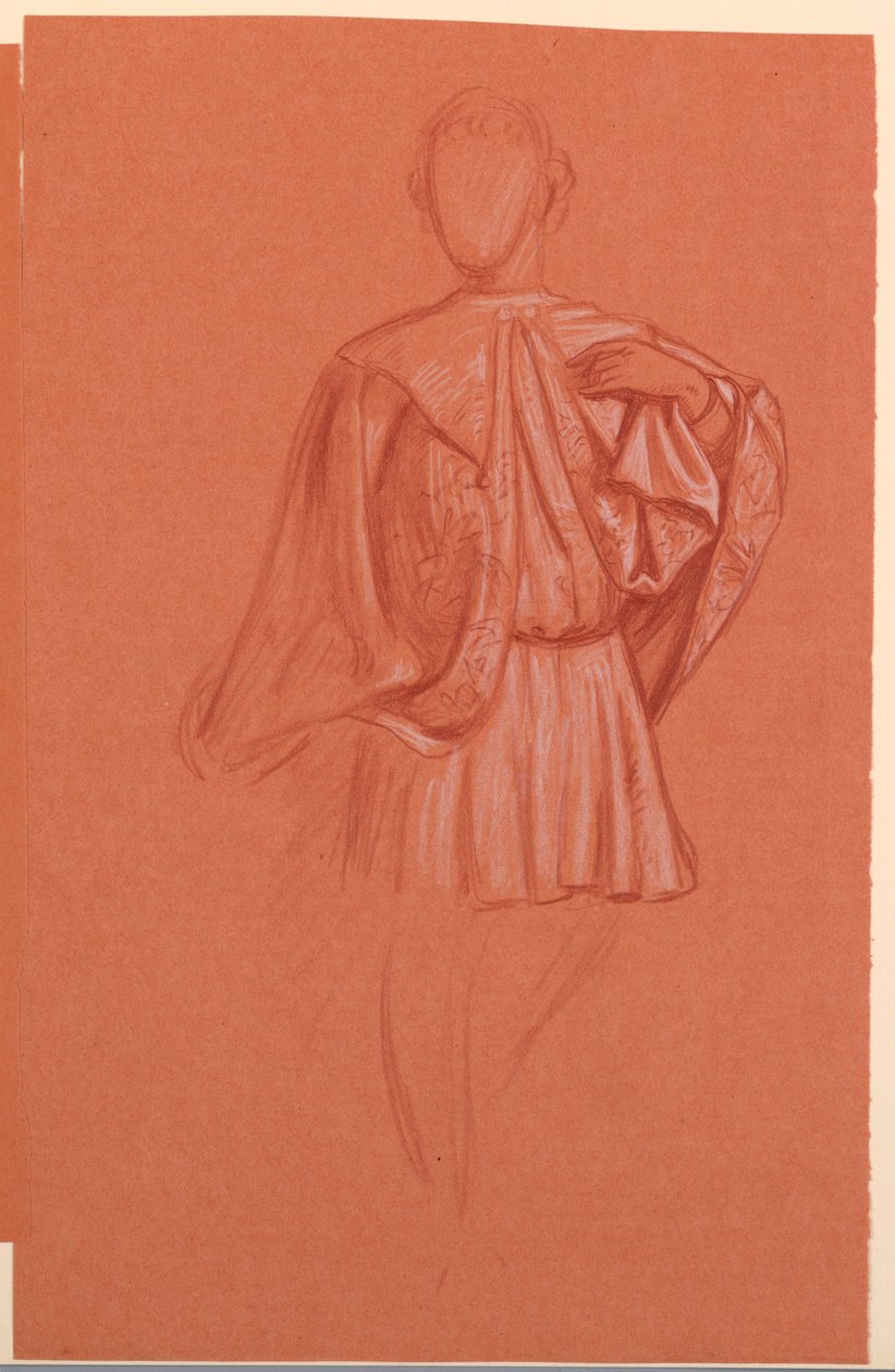 Estudo de uma figura fantasiada de Elihu Vedder