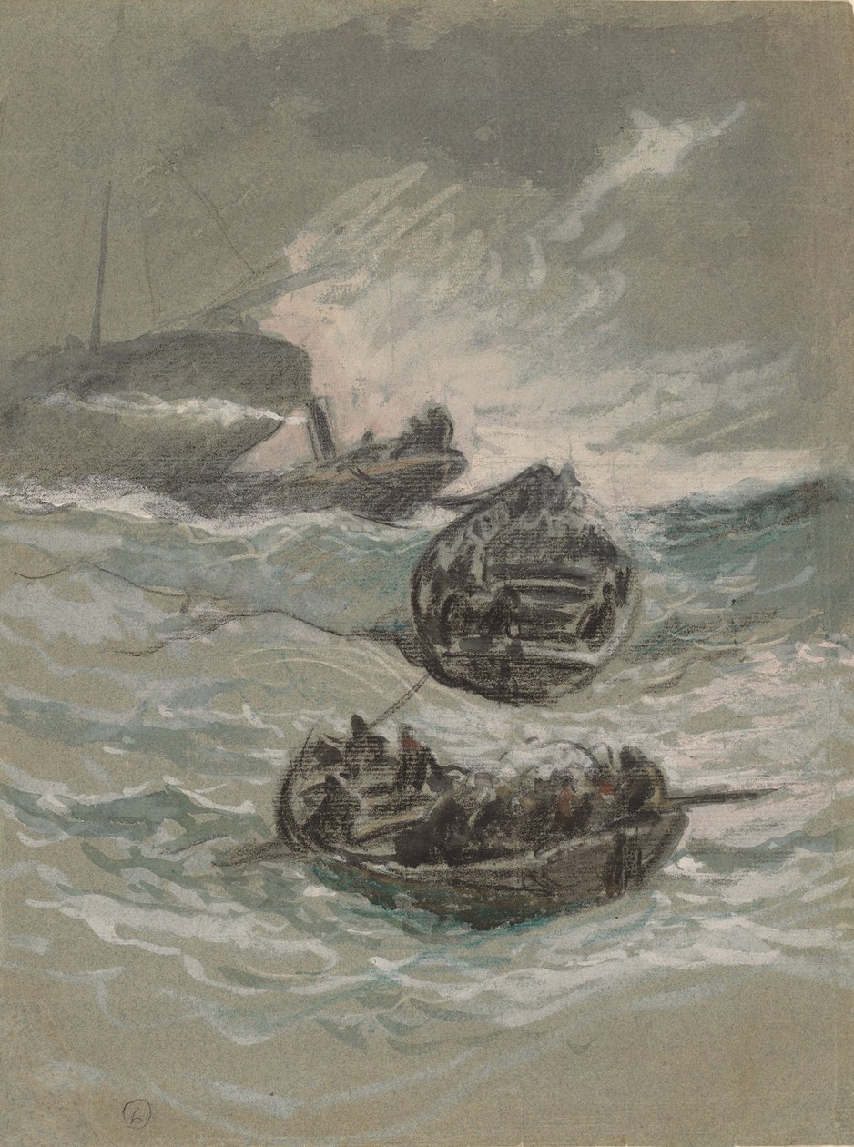 O naufrágio, c. 1880. de Elihu Vedder