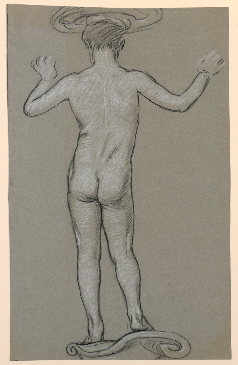 estudo de figura: projeto para uma fonte de Elihu Vedder