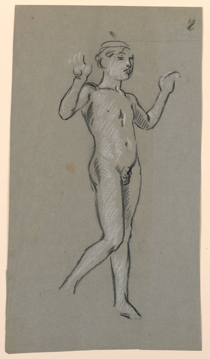 estudo de figura para um projeto de fonte de Elihu Vedder