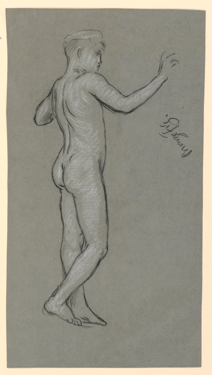 estudo de figura para um projeto de fonte de Elihu Vedder