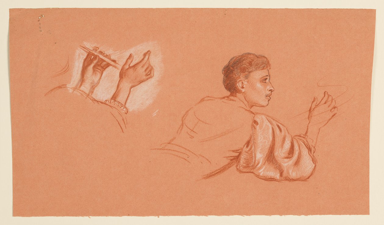 estudos de figuras masculinas fantasiadas de Elihu Vedder