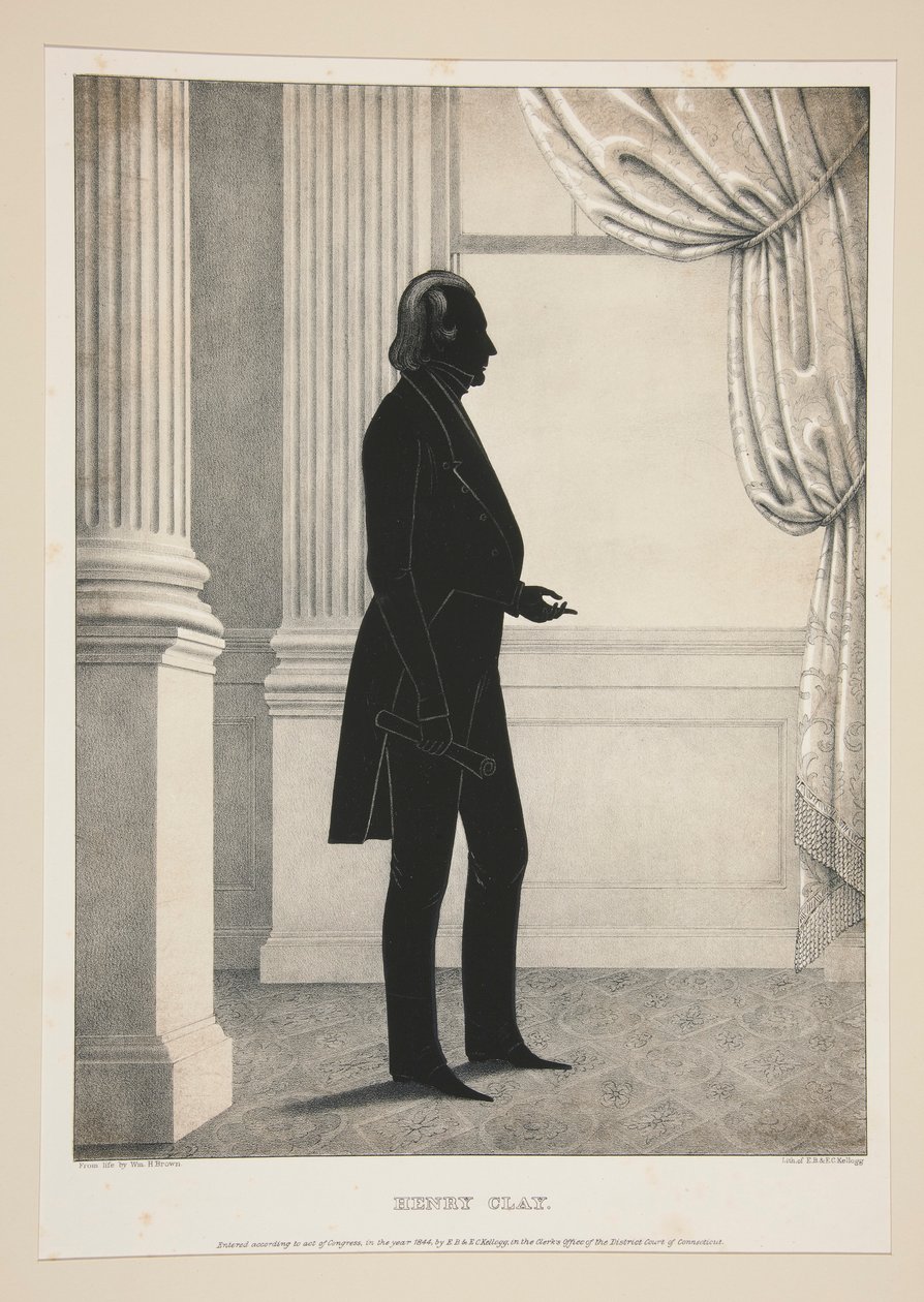 Henry Clay, a partir de um conjunto de 27 retratos de Elijah C. Kellogg