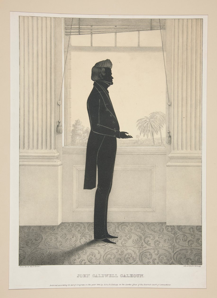 John Caldwell Calhoun, de um conjunto de 27 retratos de Elijah C. Kellogg