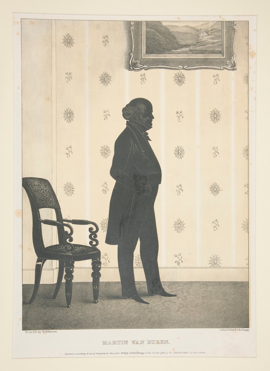 Martin Van Buren, de um conjunto de 27 retratos de Elijah C. Kellogg