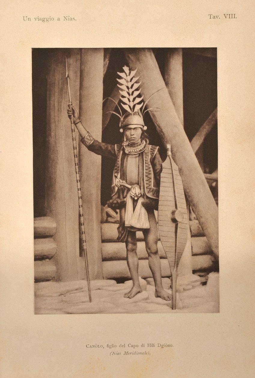 Nias Chieftain, de &39;Journey to Nia&39;, 1900 de Elio Modigliani