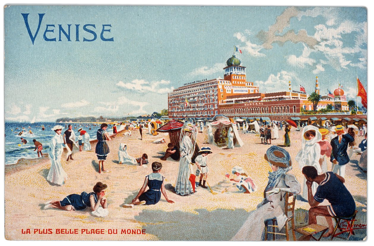 Postal do Lido de Veneza, c.1905 de Elio Ximenes