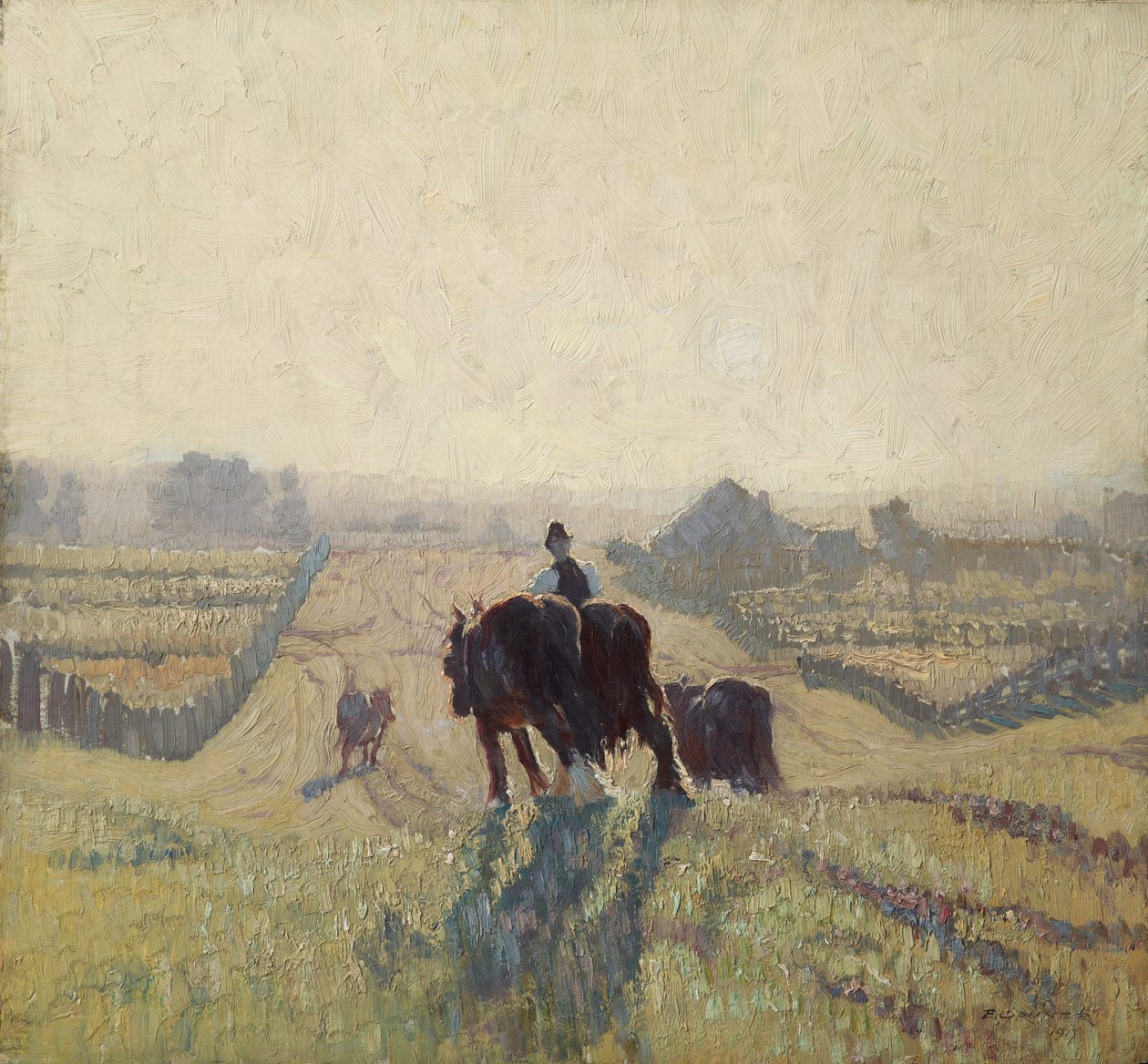 Nascer do sol gelado de Elioth Gruner