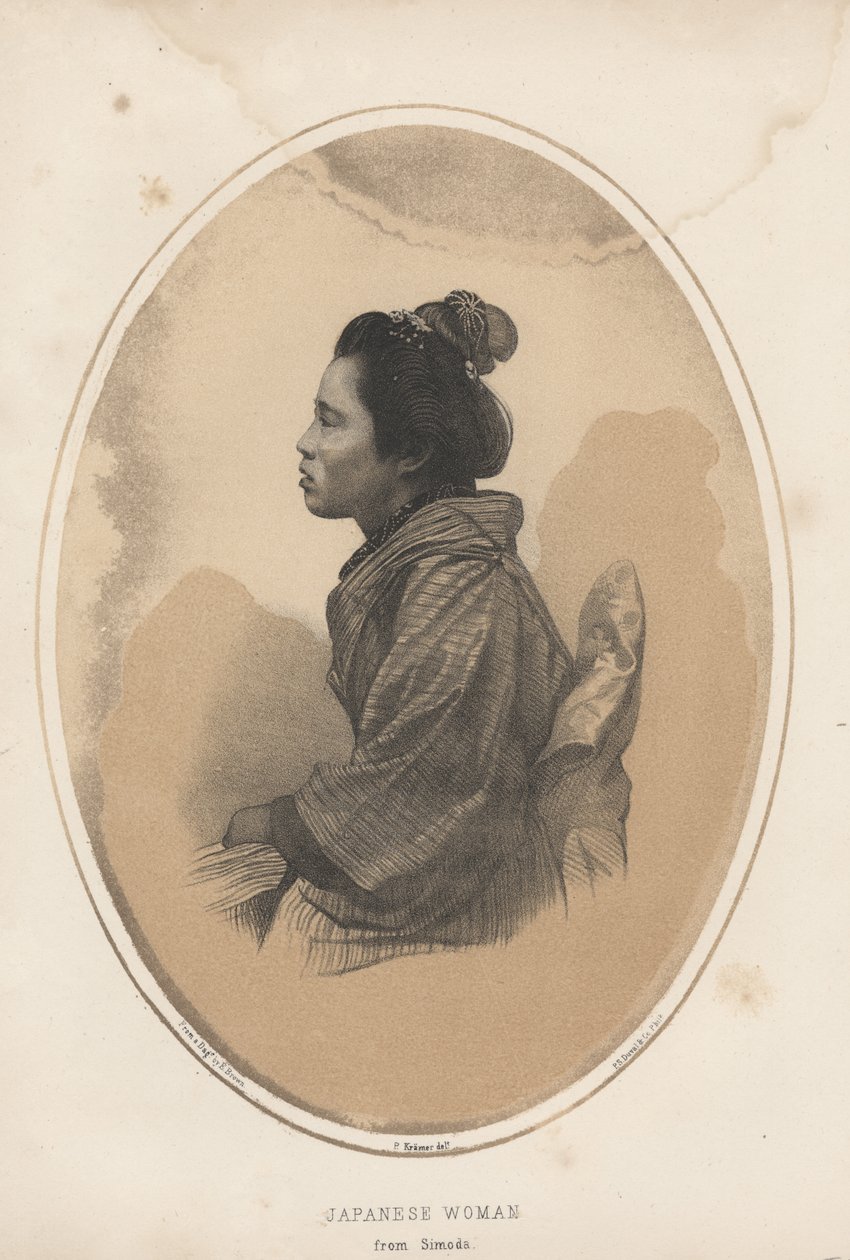 Mulher Japonesa de Simoda, 1855 de Eliphalet Brown